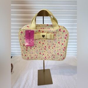 Betsey Johnson Yellow Floral Cosmetic Bag